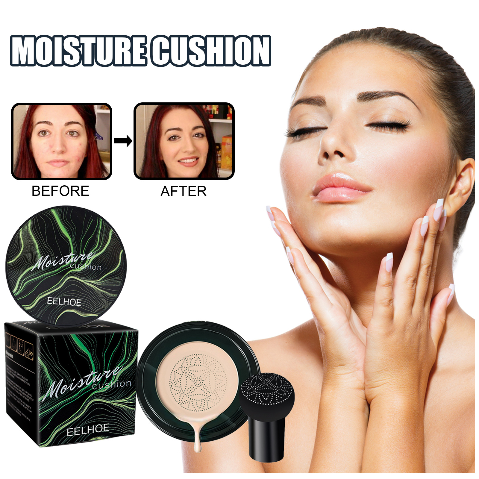 Bb Cushion Korean - Mushroom Head Magic Air Cushion BB