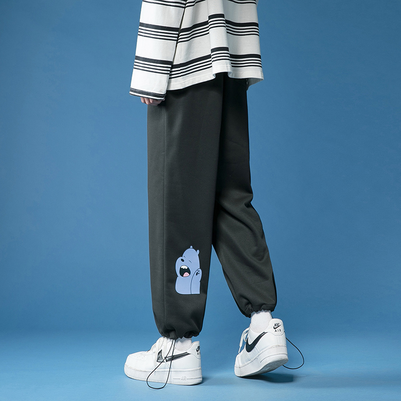Men's Casual Loose Sports Pant - Korean Pants Lifestyle บทวิจารณ์และราคา