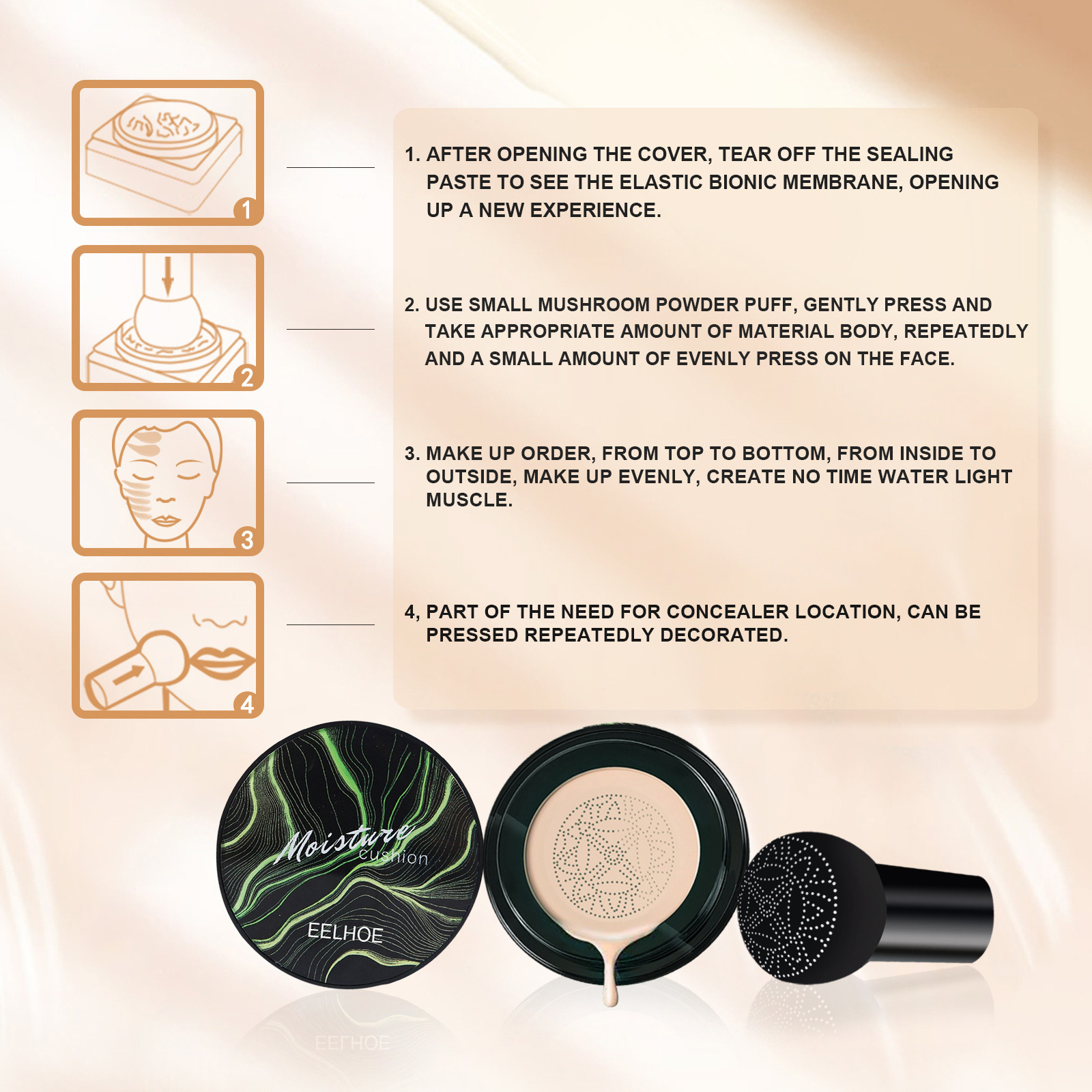 EELHOE Mushroom Head Air Cushi - Bb Cushion Korean บทวิจารณ์และราคา