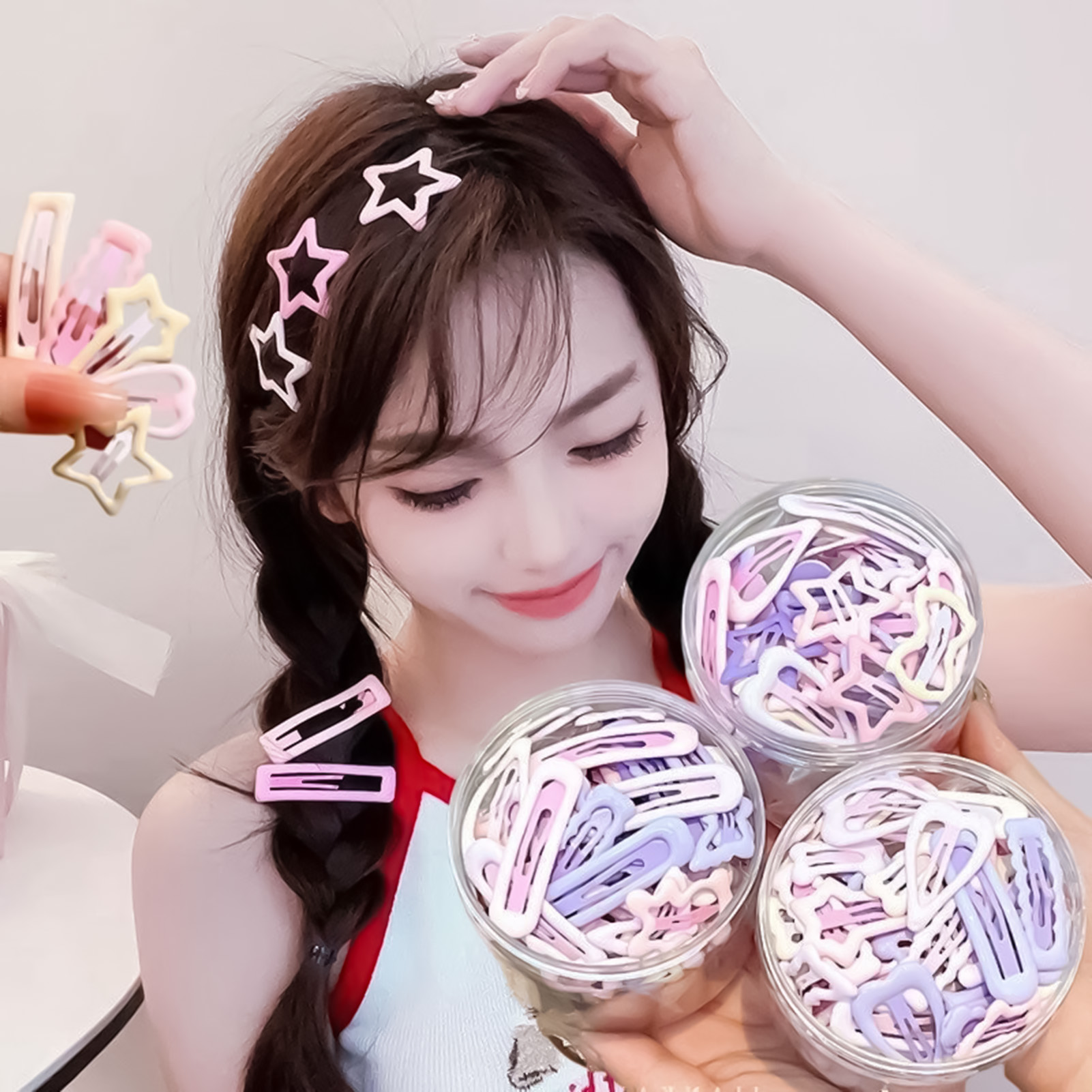 3PCS Sweet Style Headwear Pins - Korean Daily Lifestyle บทวิจารณ์และราคา